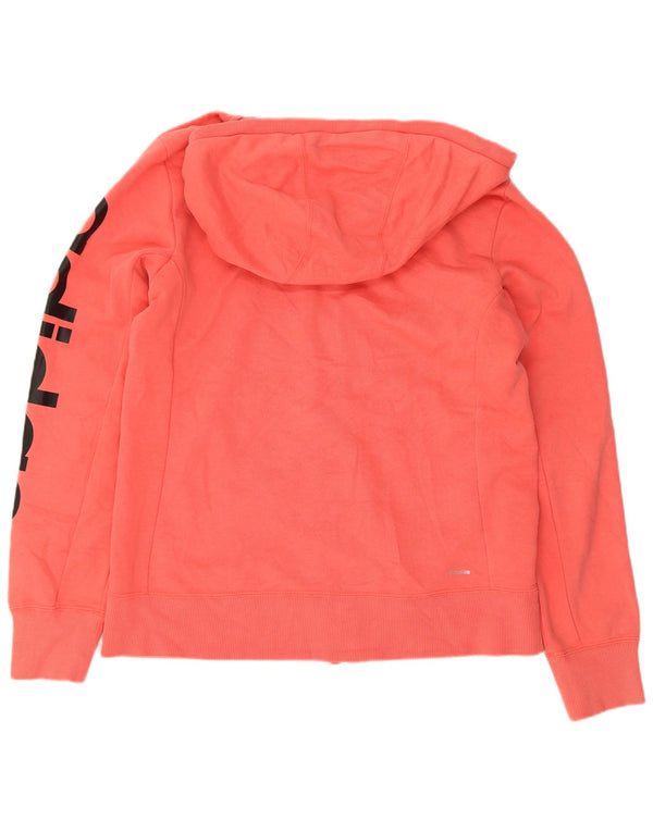 Adidas Climalite Graphic Zip Sweat à capuche pour femme UK 14 Grand coton rose