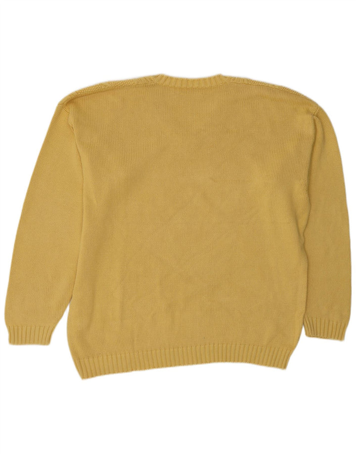 Stefanel Pull Col V Homme XL Jaune