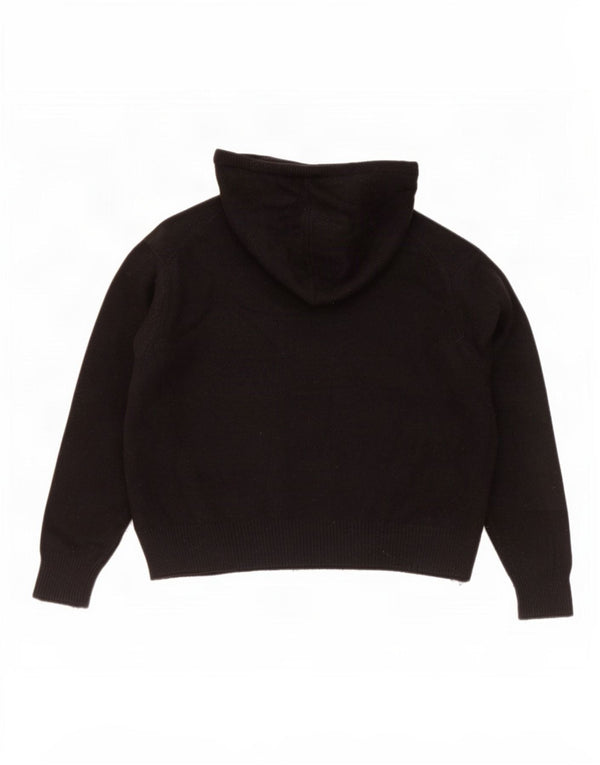 Polo Ralph Lauren Pull court à capuche pour femme UK 14 Laine noire moyenne