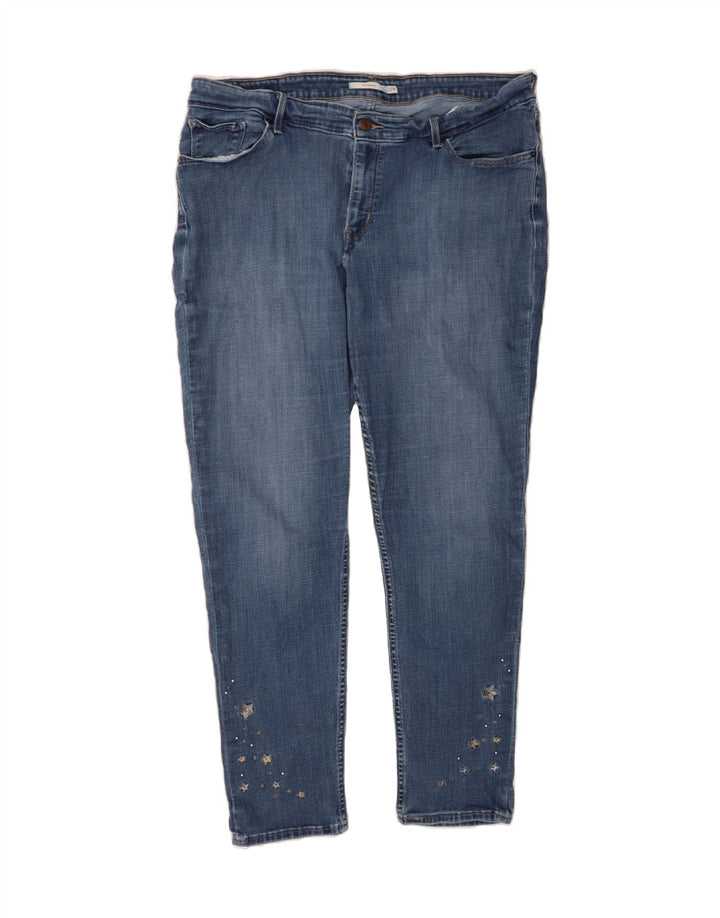 LEVI'S Womens 711 Skinny Jeans W44 L30 Blue Vintage Levi's and Second-Hand Levi's from Messina Hembry 