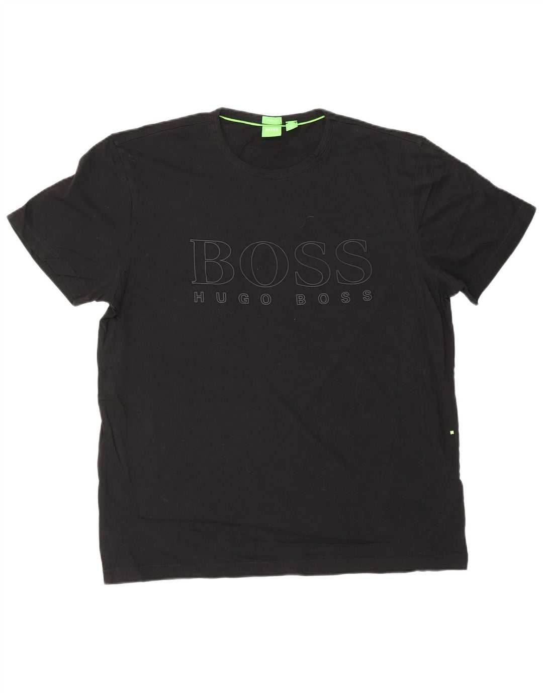 HUGO BOSS Homme Coupe Moderne T-Shirt Graphique Haut Large Noir