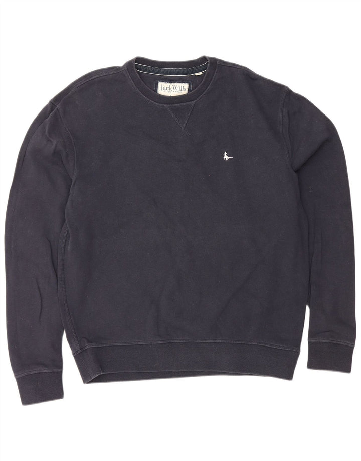 JACK WILLS Sweat-Shirt Homme Grand Bleu Marine Coton