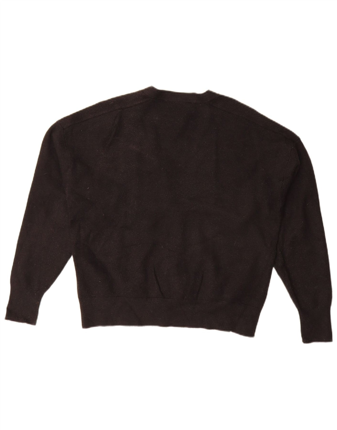 Zara Womens Crop Cardigan Pull UK 14 Moyen Noir Viscose