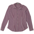 BENETTON Chemise Femme UK 16 Large Violet Rayé