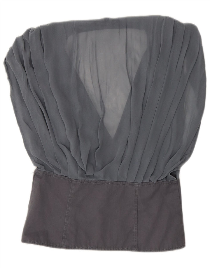 French Connection Chemisier Femme UK 6 XS Gris Coton
