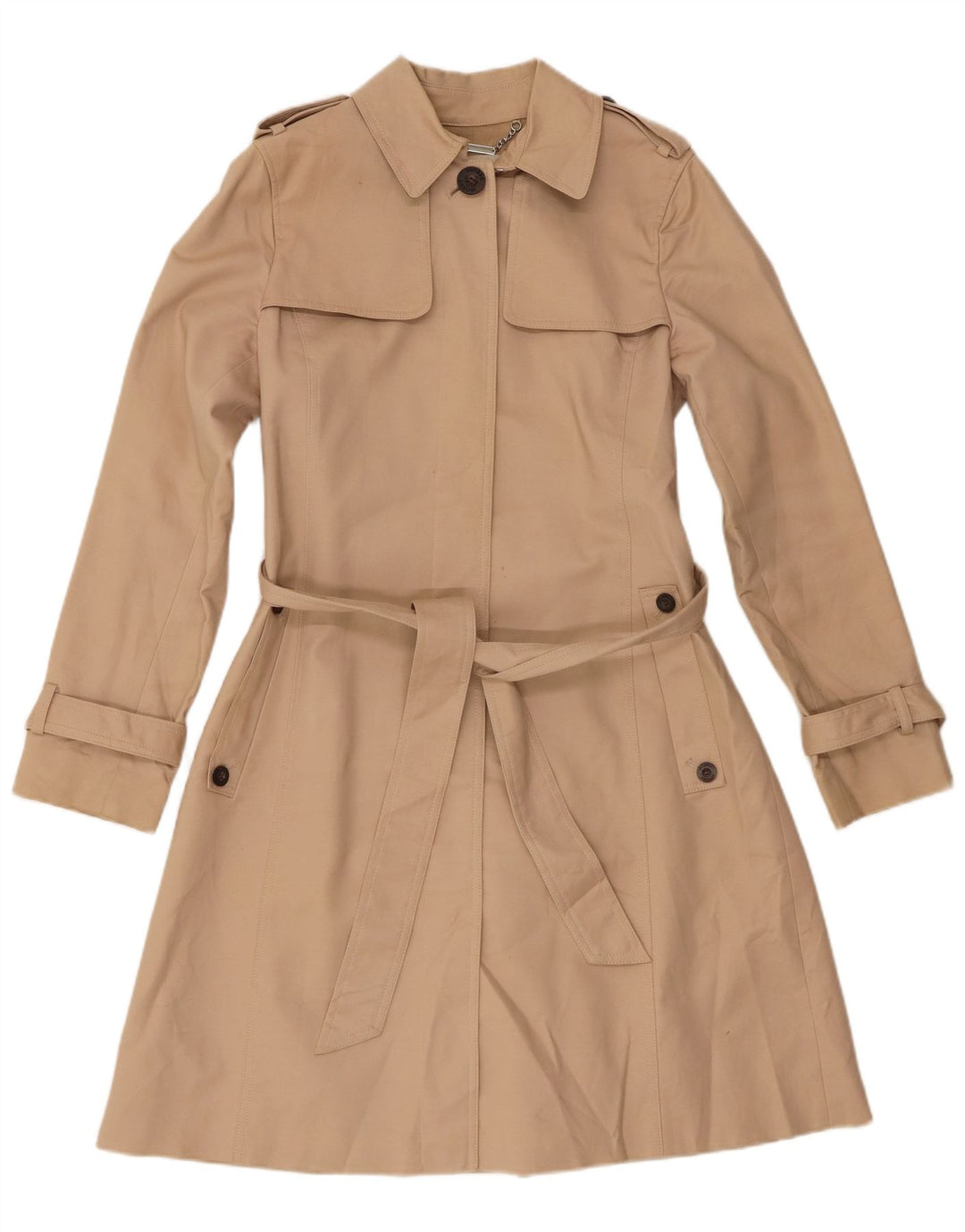 Hobbs Trench-Coat Femme UK 10 Petit Coton Beige