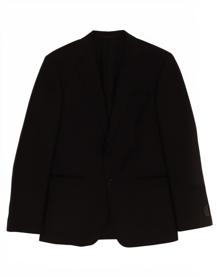 Pierre Cardin Veste Blazer 2 Boutons Homme UK 38 Moyen Noir Classique