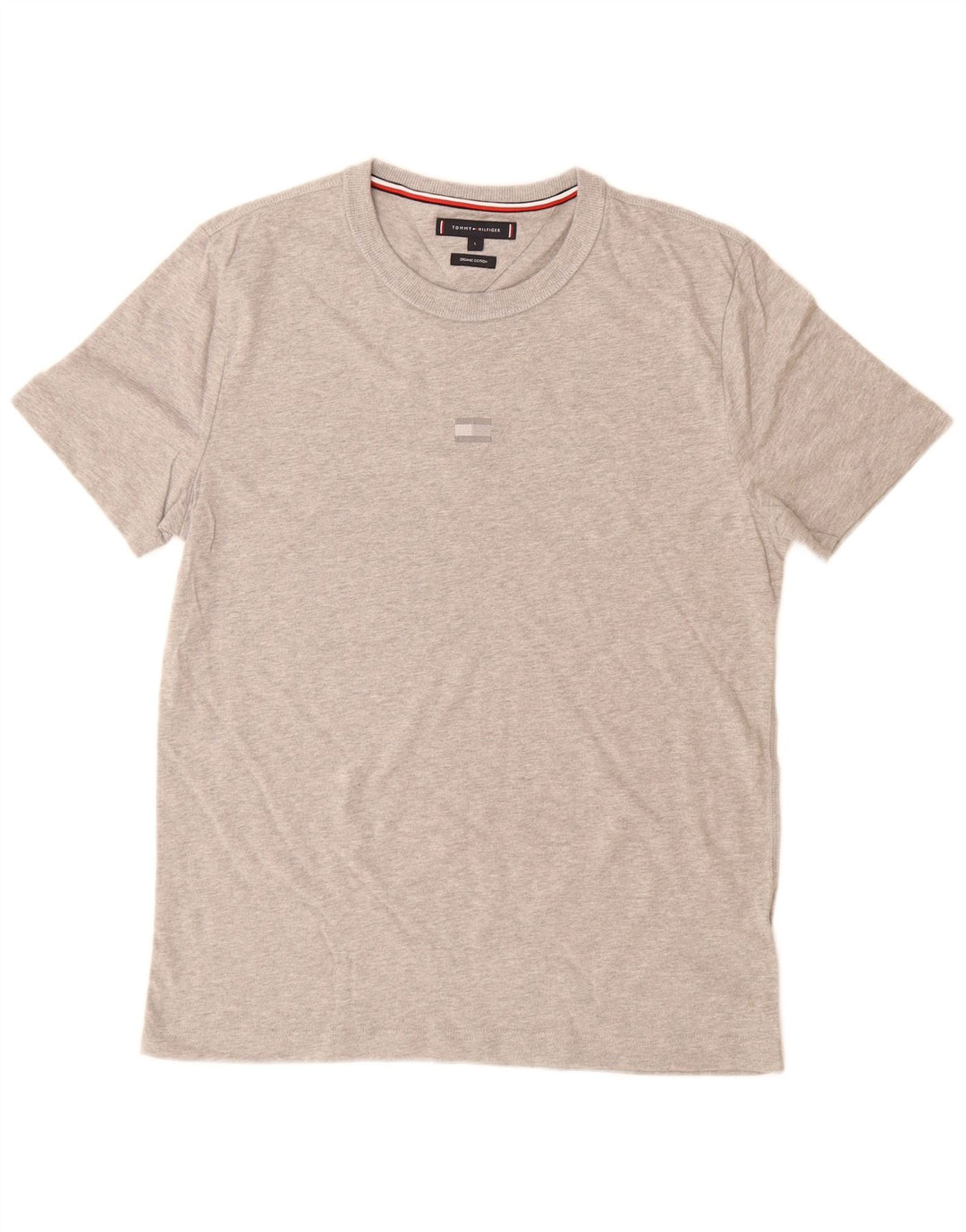 TOMMY HILFIGER T-Shirt Homme Top Large Gris Coton
