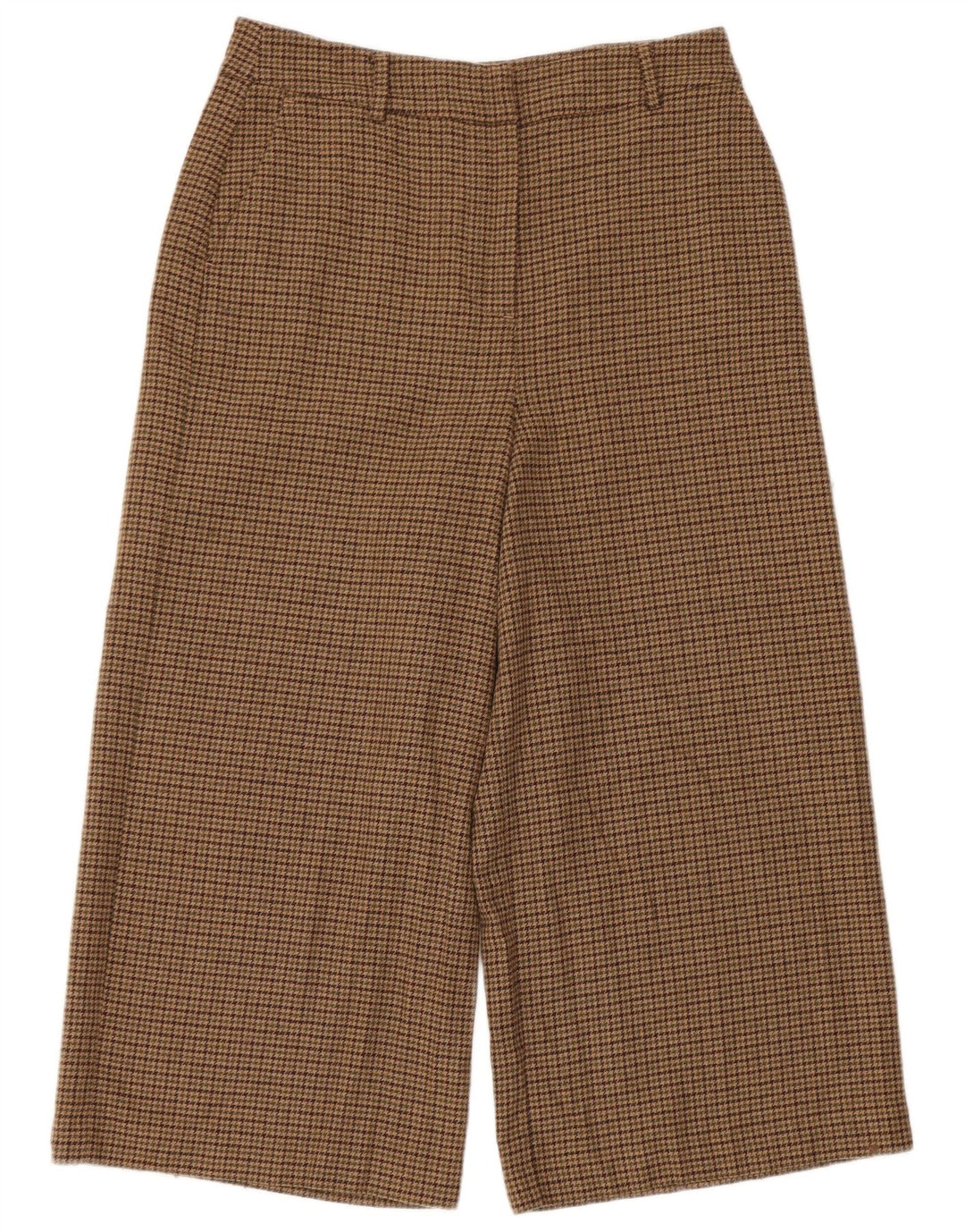 Pantalon court Boden femme UK 12 Medium W30 L23 pied-de-poule marron