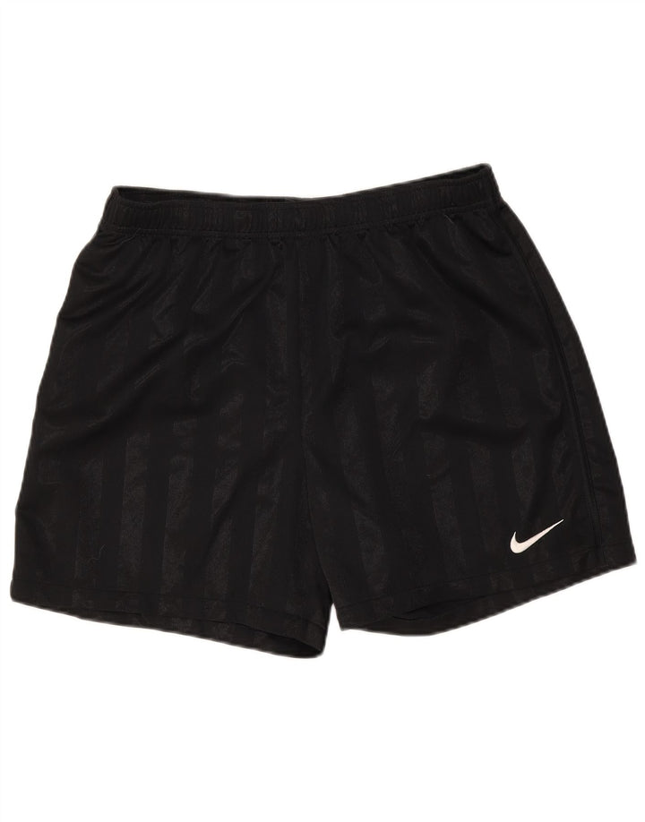 Nike Short de sport pour homme en polyester rayé noir moyen