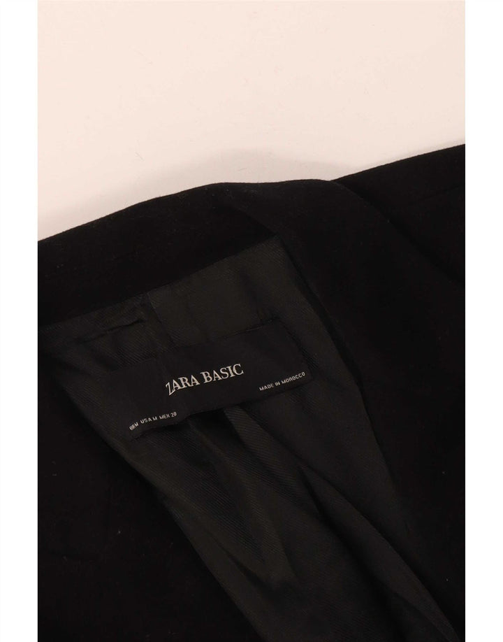 Zara Veste blazer double boutonnage pour femme UK 12 Noir moyen