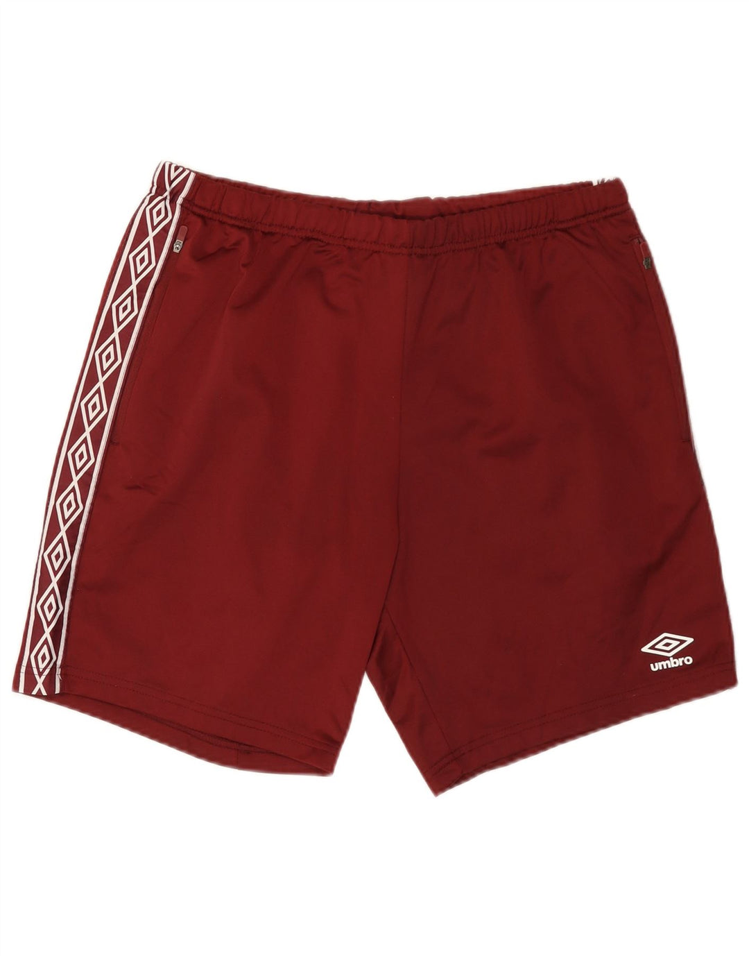 Umbro Short de Sport Graphique Homme Large Bordeaux Polyester
