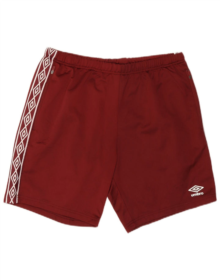 Umbro Short de Sport Graphique Homme Large Bordeaux Polyester