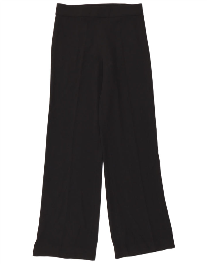 Zara Pantalon décontracté à jambe large pour femme Medium W30 L33 Noir Polyester