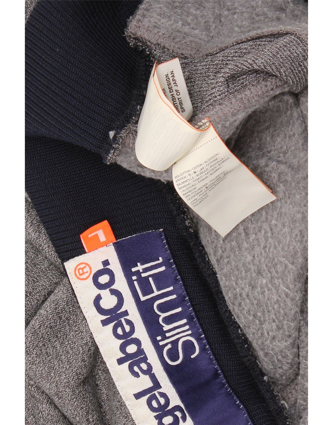 SUPERDRY Short de Sport Coupe Slim Homme Gris Coton