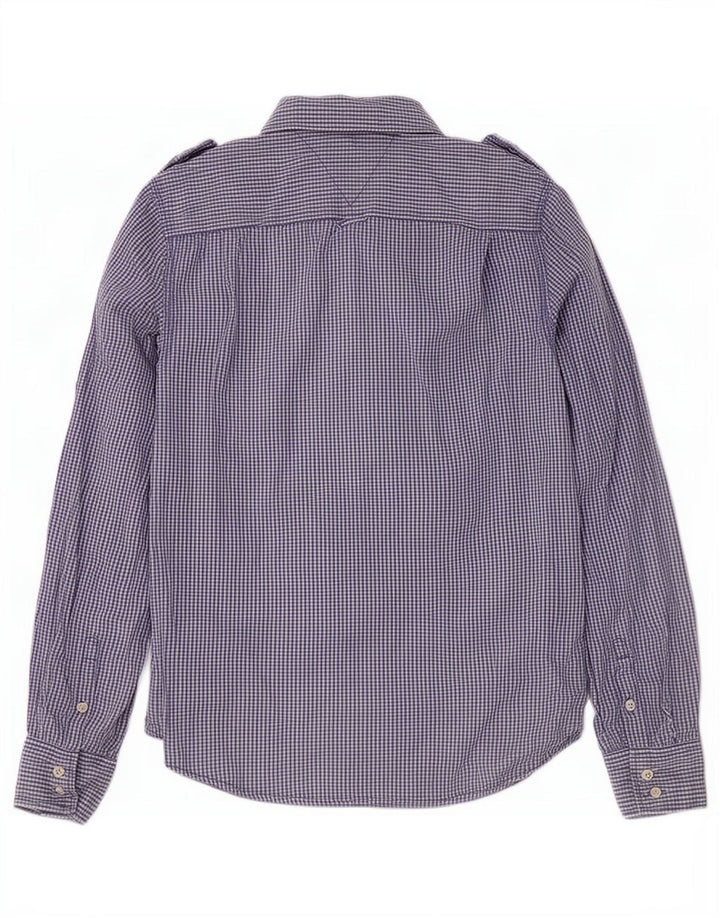 Tommy Hilfiger Chemise militaire homme petit coton vichy bleu