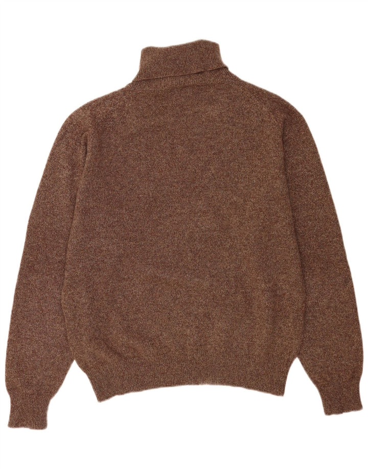 Kappa Pull col roulé pour homme en laine mouchetée marron