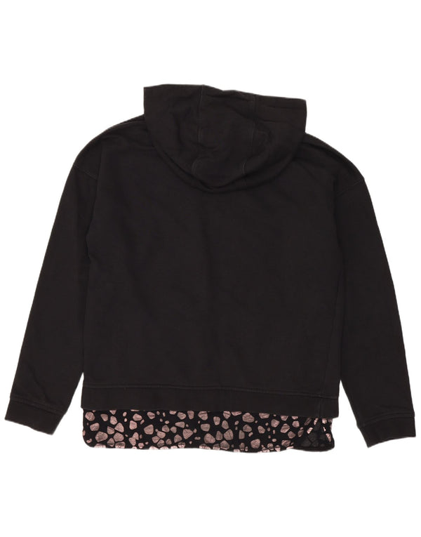 Emporio Armani Pull à capuche pour femme UK 10 Petit imprimé animal noir