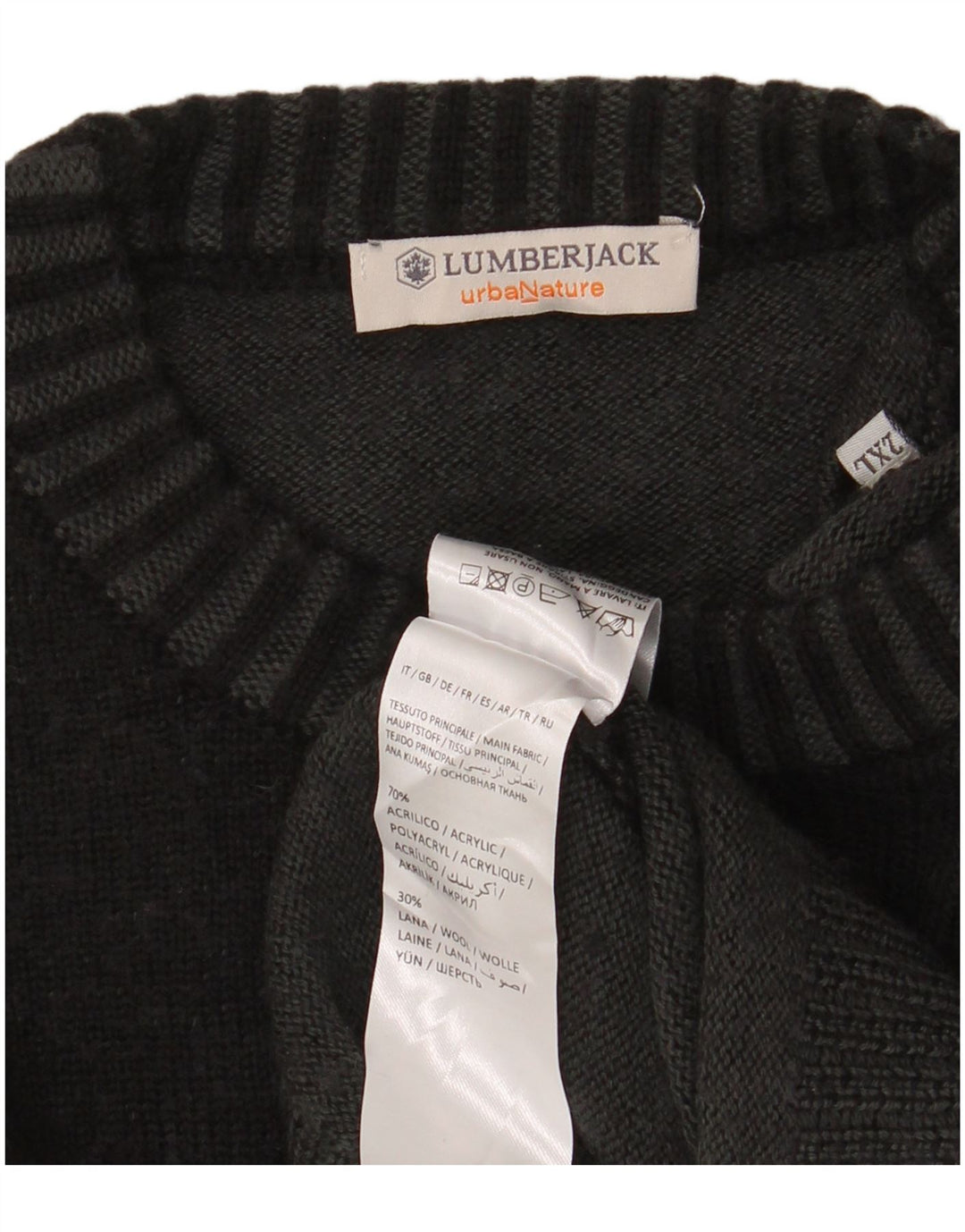 LUMBERJACK Pull à col rond pour homme 2XL Gris Acrylique