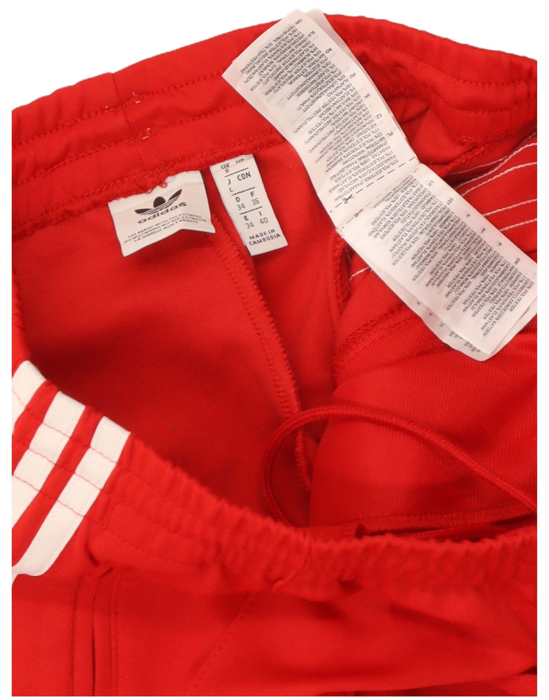 Adidas Pantalon de survêtement pour femme UK 8 Small Rouge Polyester