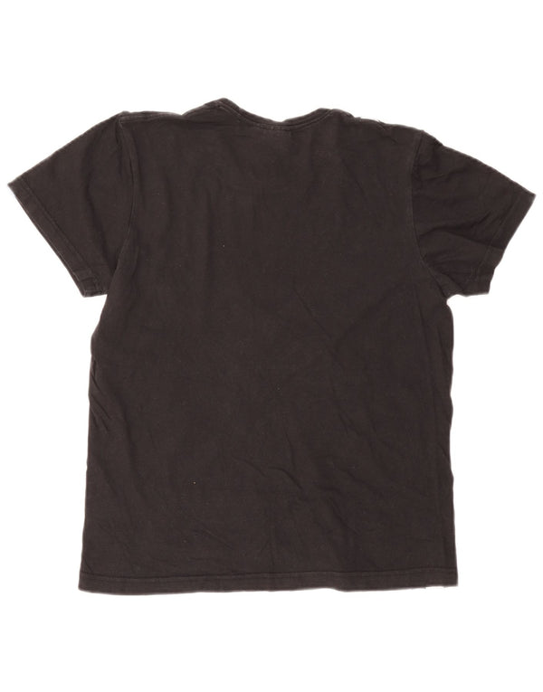 Adidas Womens T-Shirt Top UK 10 Petit Noir Rayé