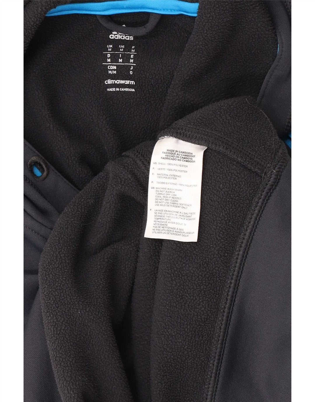 Adidas Pull à capuche Climawarm Homme Gris Moyen Polyester