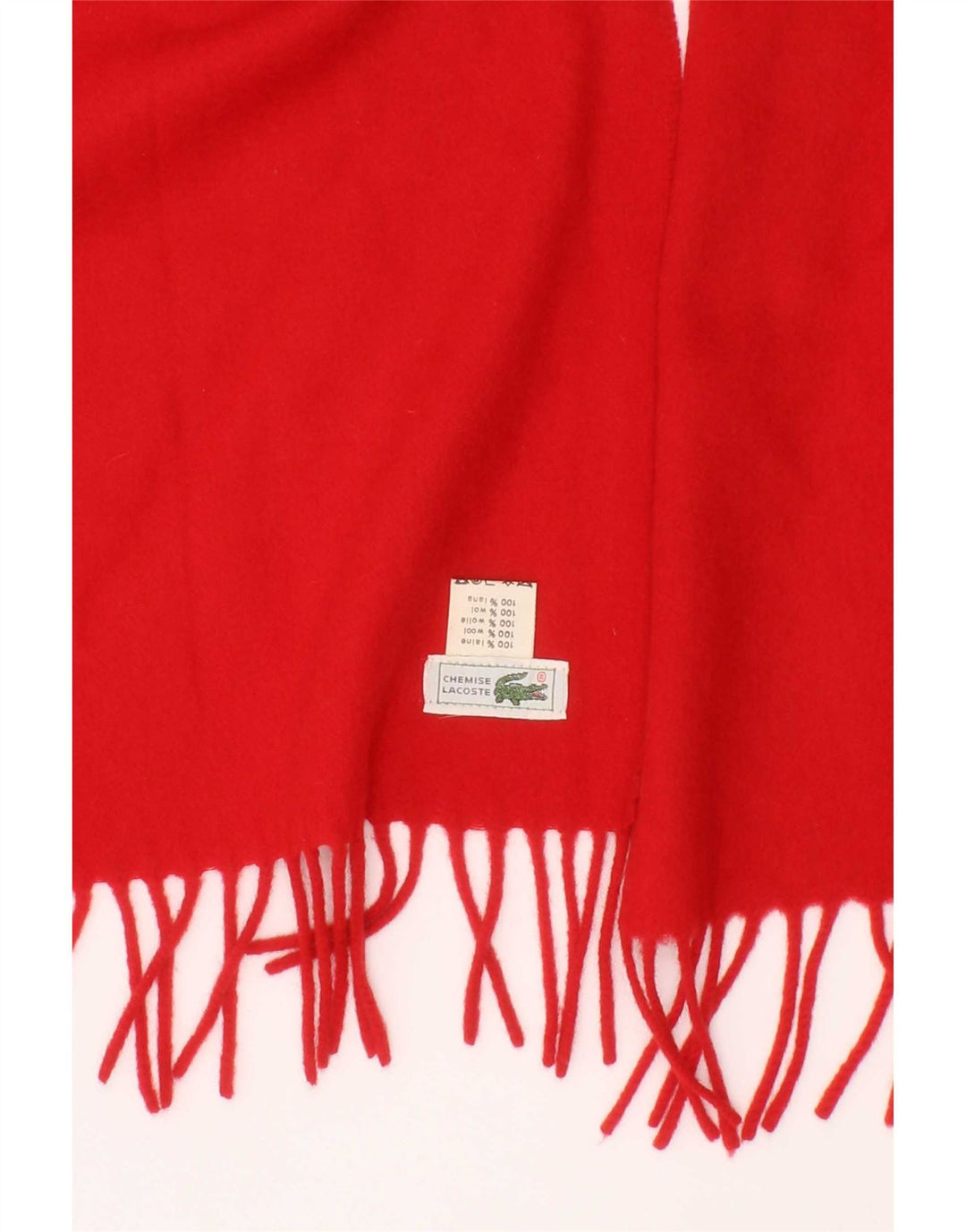 Lacoste Écharpe rectangulaire femme taille unique rouge laine