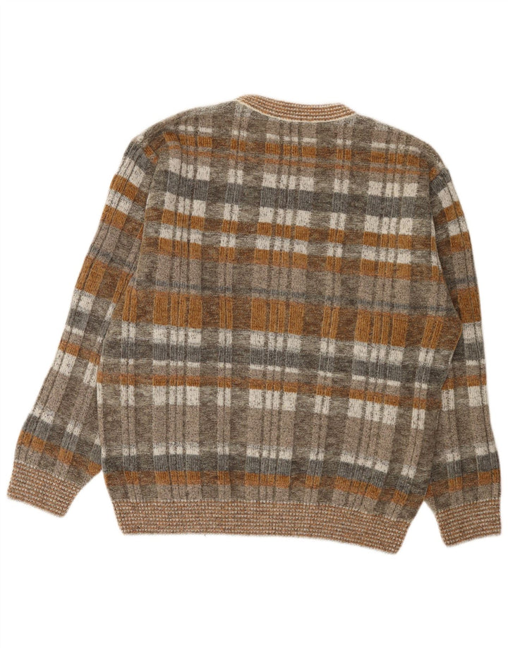Il Granchio Pull à col rond pour homme en laine marron