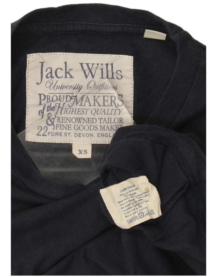 Jack Wills T-Shirt Graphique Homme Top XS Bleu Marine Coton
