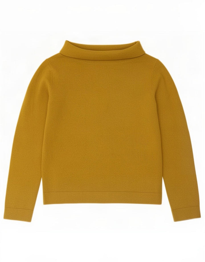 Hobbs Pull col roulé pour femme UK 14 Laine jaune moyen