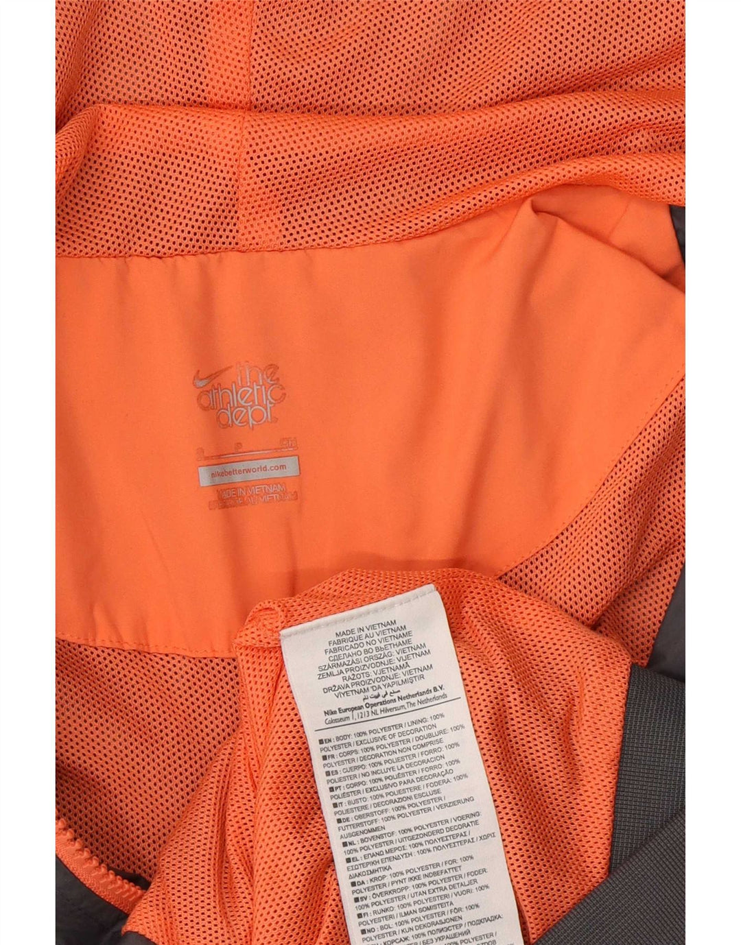 Veste de pluie à capuche Nike pour femme UK 10 Small Gris Polyester Sports