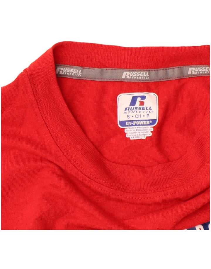 RUSSELL ATHLETIC T-Shirt Graphique Homme Petit Rouge Polyester