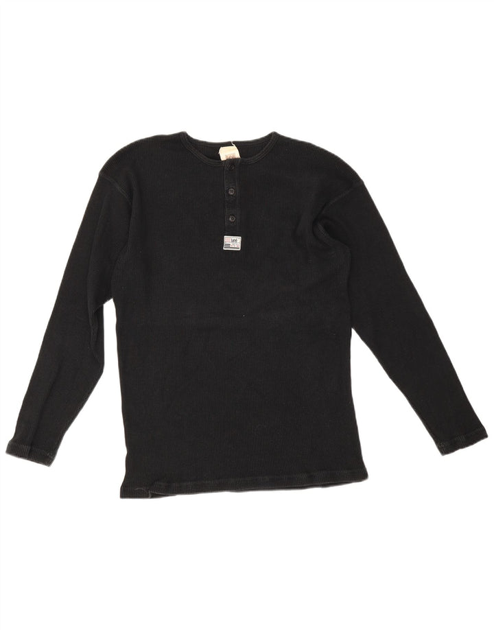 LEE Haut Homme Manches Longues Coton Noir Moyen