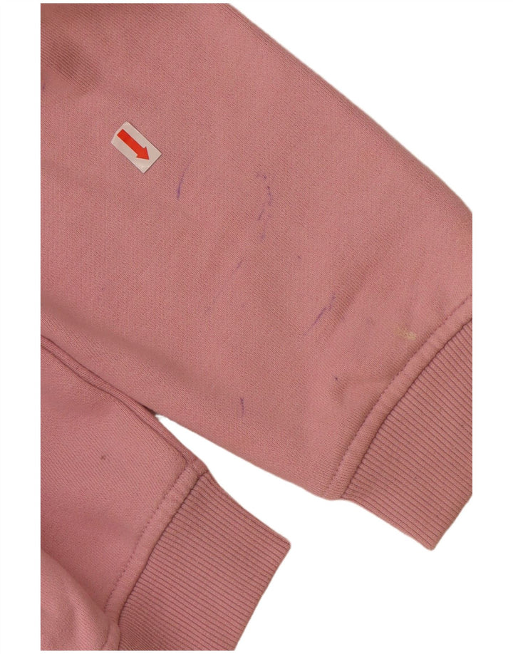 ELLESSE Sweat-shirt graphique pour femme UK 12 en coton rose moyen