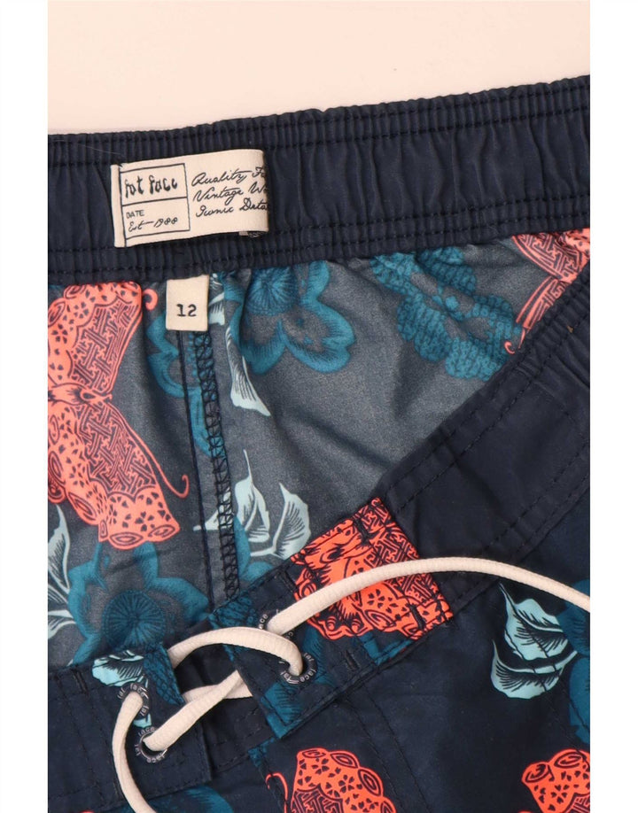 Fat Face Short de bain pour femme UK 12 Medium Bleu marine Floral Polyester