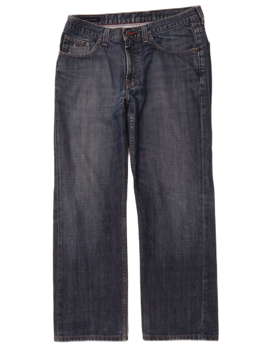 TOMMY HILFIGER Jean Droit Homme W34 L32 Bleu Coton