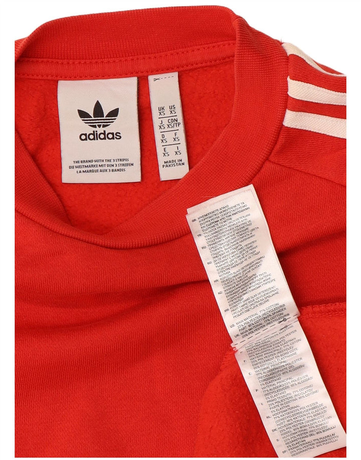 Adidas Mens Sweatshirt Jumper XS Rouge Coton
