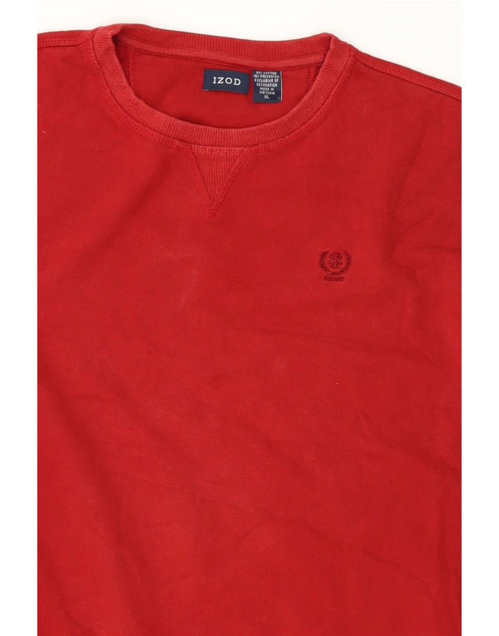 IZOD Mens Sweatshirt Jumper XL Red Cotton Vintage Izod and Second-Hand Izod from Messina Hembry 