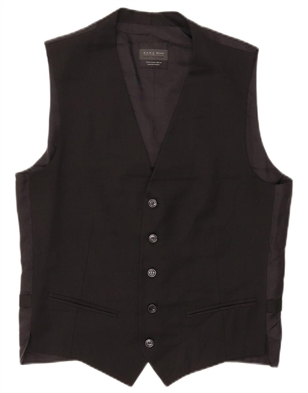 Gilet Zara Homme Laine Noir Moyen