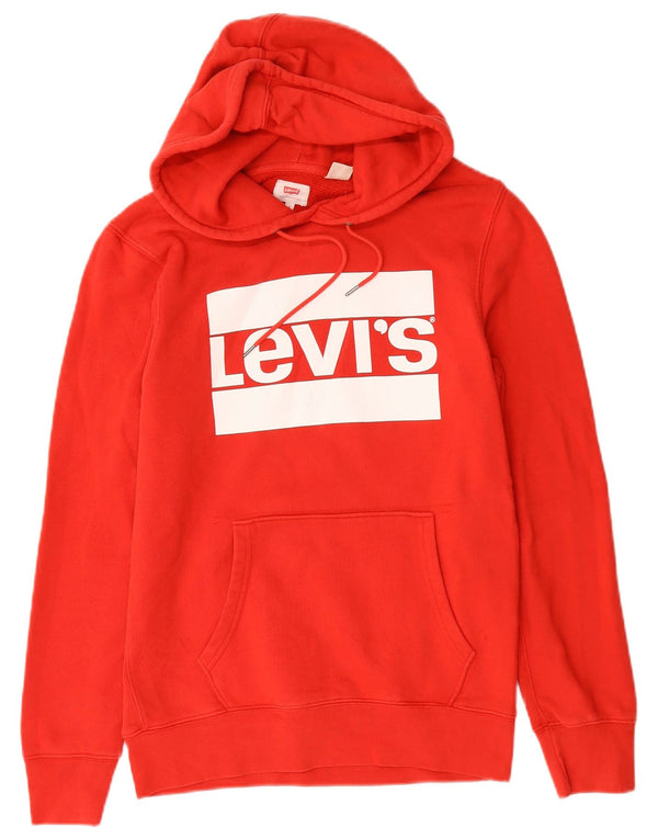 Levi's Pull à Capuche Graphique Homme Rouge Small Coton