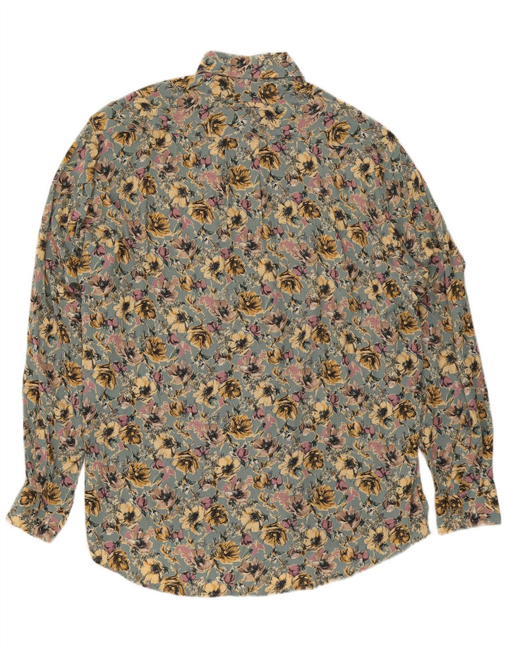 Daniel Dodd Chemise Homme Vert Moyen Floral Viscose