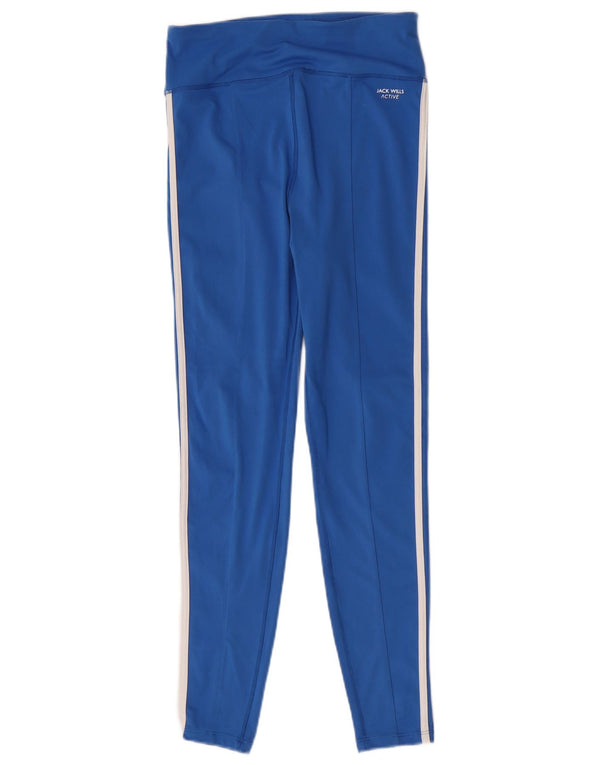 Jack Wills Legging actif taille haute pour femme UK 12 Bleu moyen Sports