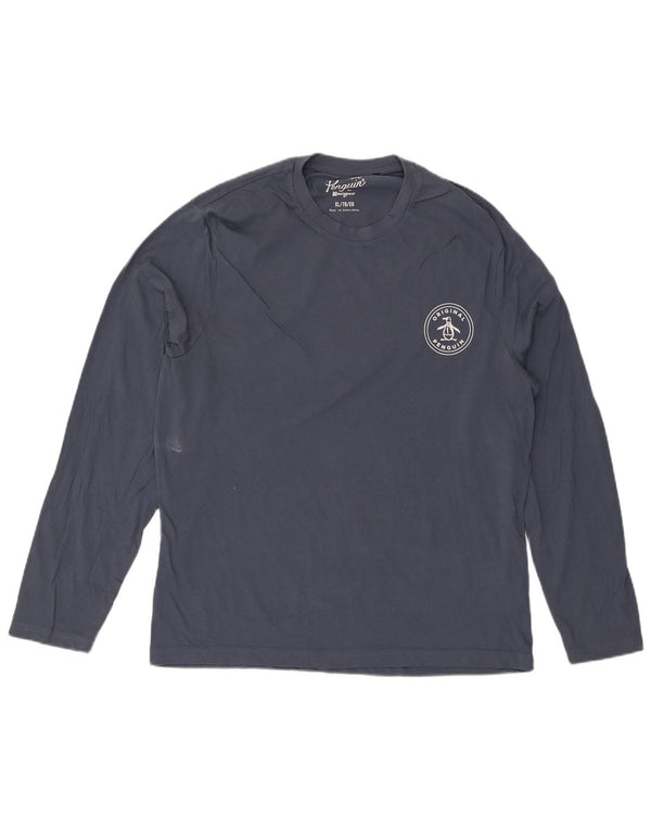 Penguin Top Homme Manches Longues XL Bleu Marine Coton