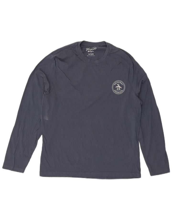 Penguin Top Homme Manches Longues XL Bleu Marine Coton