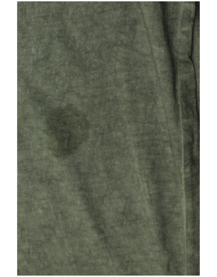 BENETTON Haut graphique à manches longues pour homme en coton vert petit