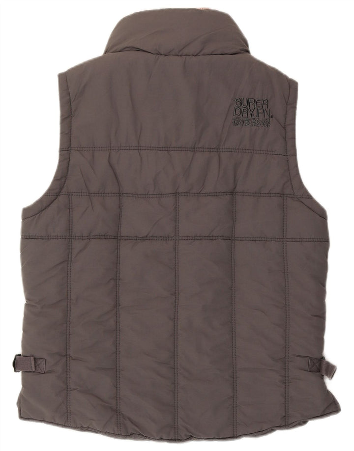 Superdry Gilet rembourré pour homme UK 38 Gris moyen Coton