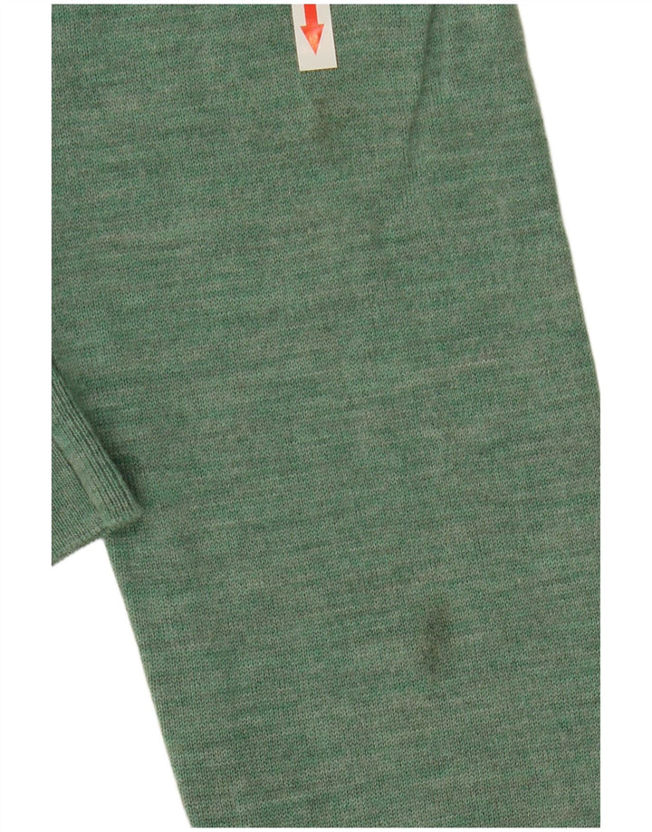 John Lewis Pull à col rond pour homme en laine mérinos vert moyen