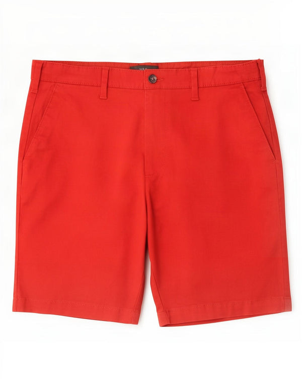 Marks & Spencer Short Chino Homme Large W34 Rouge Coton