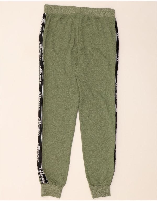 ELLESSE Pantalon de survêtement pour femme Joggers UK 10 Small Green Colourblock