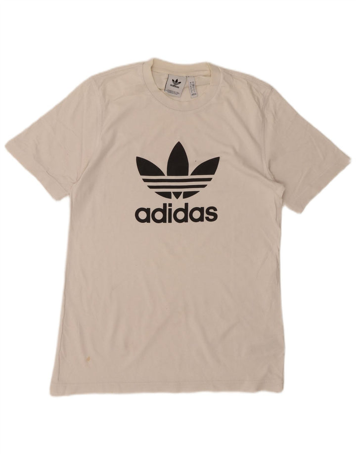 ADIDAS T-Shirt Graphique Homme Petit Blanc Coton